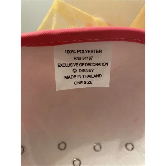 Disney Mouse Ears Princess Hat with Veil Fluffy Ears SNAP ON - Picture 7 of 11